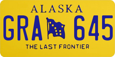 AK license plate GRA645