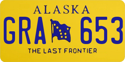 AK license plate GRA653