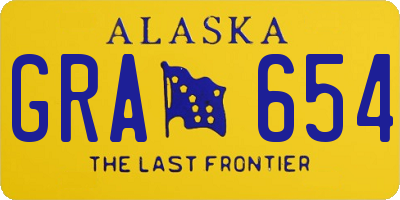 AK license plate GRA654