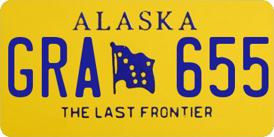 AK license plate GRA655