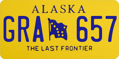 AK license plate GRA657