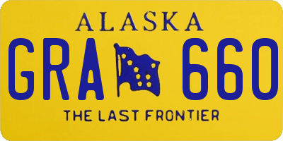 AK license plate GRA660