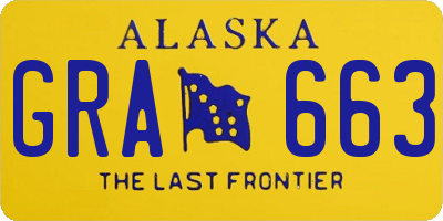 AK license plate GRA663