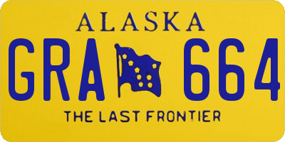 AK license plate GRA664