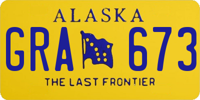AK license plate GRA673