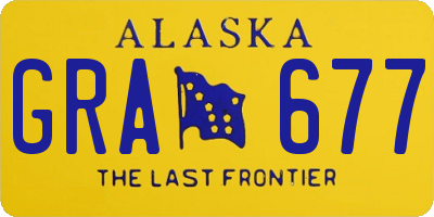 AK license plate GRA677