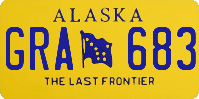 AK license plate GRA683