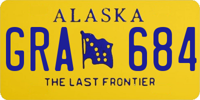 AK license plate GRA684
