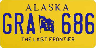 AK license plate GRA686