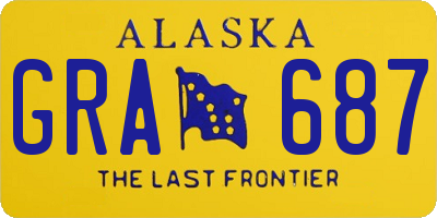 AK license plate GRA687