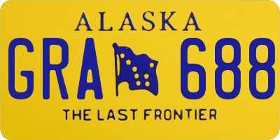 AK license plate GRA688