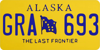 AK license plate GRA693