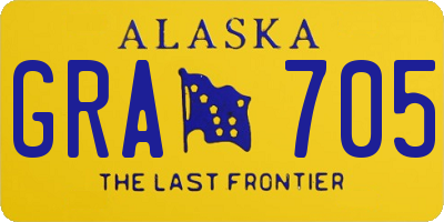 AK license plate GRA705