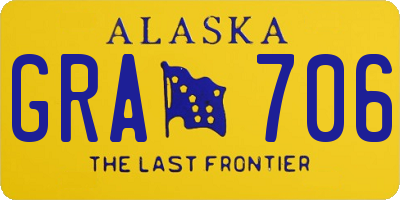 AK license plate GRA706