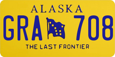 AK license plate GRA708