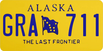 AK license plate GRA711