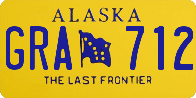 AK license plate GRA712