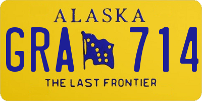 AK license plate GRA714