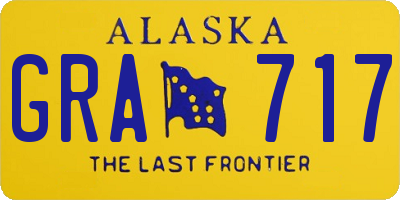 AK license plate GRA717