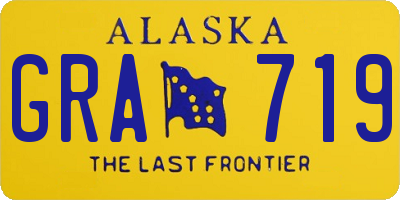 AK license plate GRA719