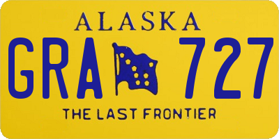 AK license plate GRA727