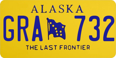 AK license plate GRA732