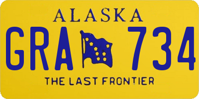 AK license plate GRA734