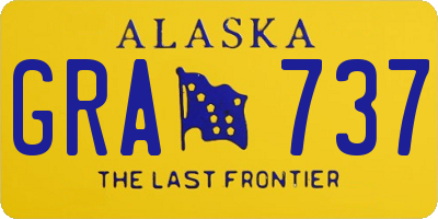 AK license plate GRA737