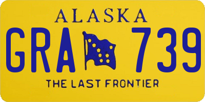 AK license plate GRA739