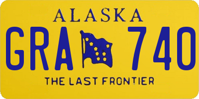 AK license plate GRA740