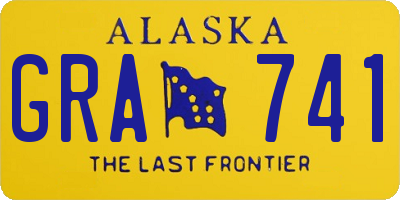 AK license plate GRA741