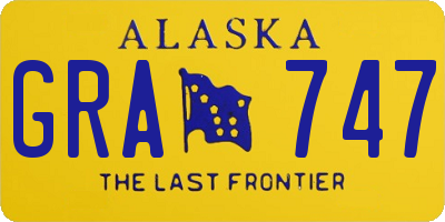 AK license plate GRA747
