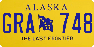 AK license plate GRA748