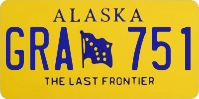 AK license plate GRA751