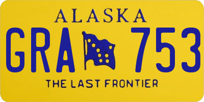 AK license plate GRA753