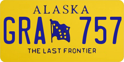 AK license plate GRA757