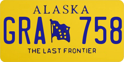 AK license plate GRA758
