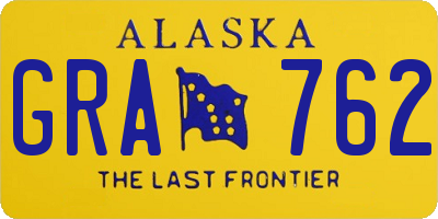 AK license plate GRA762