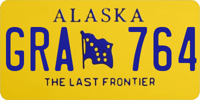 AK license plate GRA764