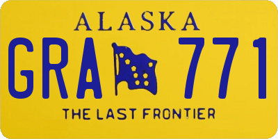 AK license plate GRA771