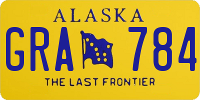 AK license plate GRA784