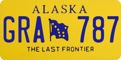 AK license plate GRA787