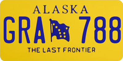 AK license plate GRA788