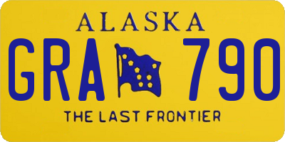 AK license plate GRA790