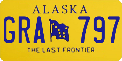 AK license plate GRA797