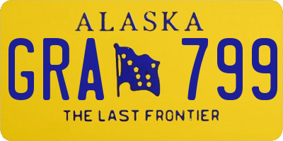 AK license plate GRA799