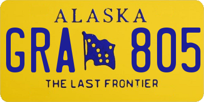 AK license plate GRA805