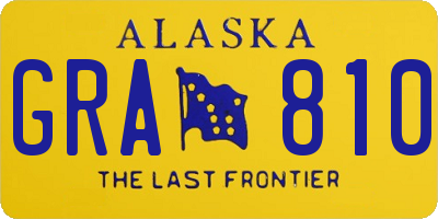 AK license plate GRA810