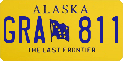 AK license plate GRA811