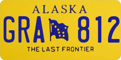 AK license plate GRA812